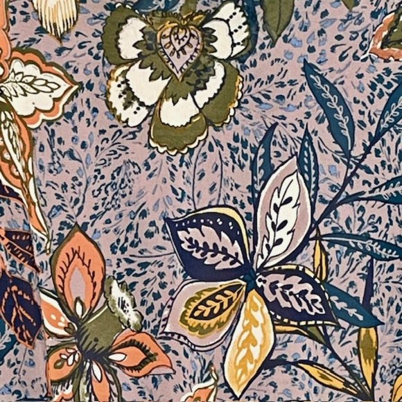 Fig and Flower 2-part Long Sleeved Smocked Top - Lavender/Navy - L - Picture 7 of 10